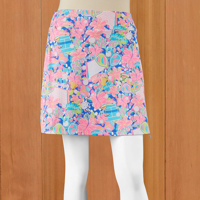 LuLu-B Women's Pull-On Sun Protection Sport Skort, Pickleball