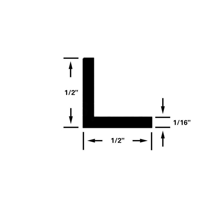 Medium Bronze Anodized L - Angle 1/2" x 1/2" - 12 ft Length - Reflect Window & Door