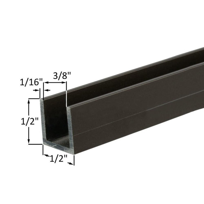 Medium Bronze Anodized U - Channel 1/2" x 1/2" - Reflect Window & Door