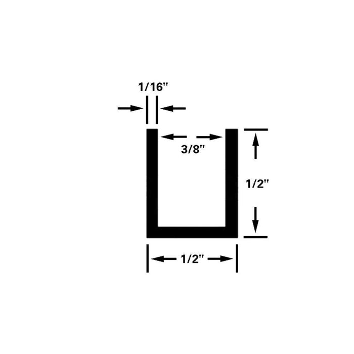Medium Bronze Anodized U - Channel 1/2" x 1/2" - Reflect Window & Door