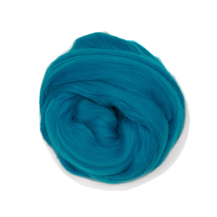 MERINO WOOL ROVING - AQUAMARINE