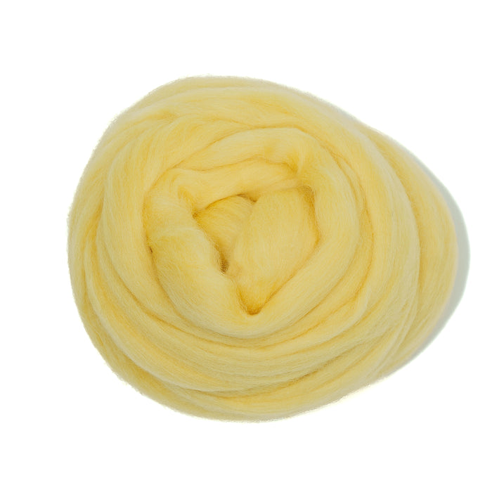 MERINO WOOL ROVING - SUNFLOWER YELLOW