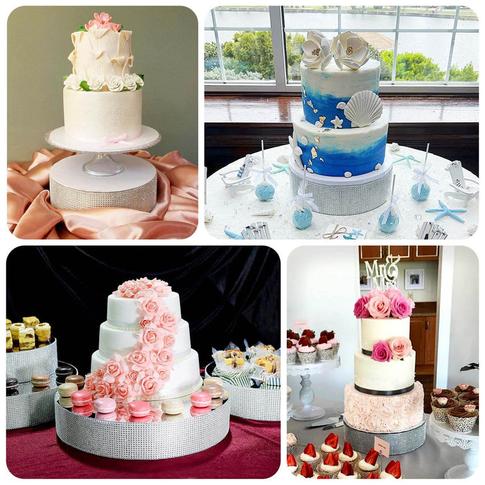 Assorted elegantly decorated cakes for special occasions.