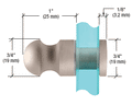 Mini Bulb Style Single-Sided Door Knob - Reflect Window & Door