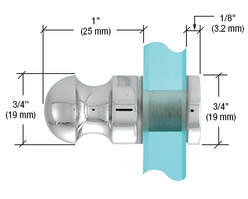 Mini Bulb Style Single-Sided Door Knob - Reflect Window & Door