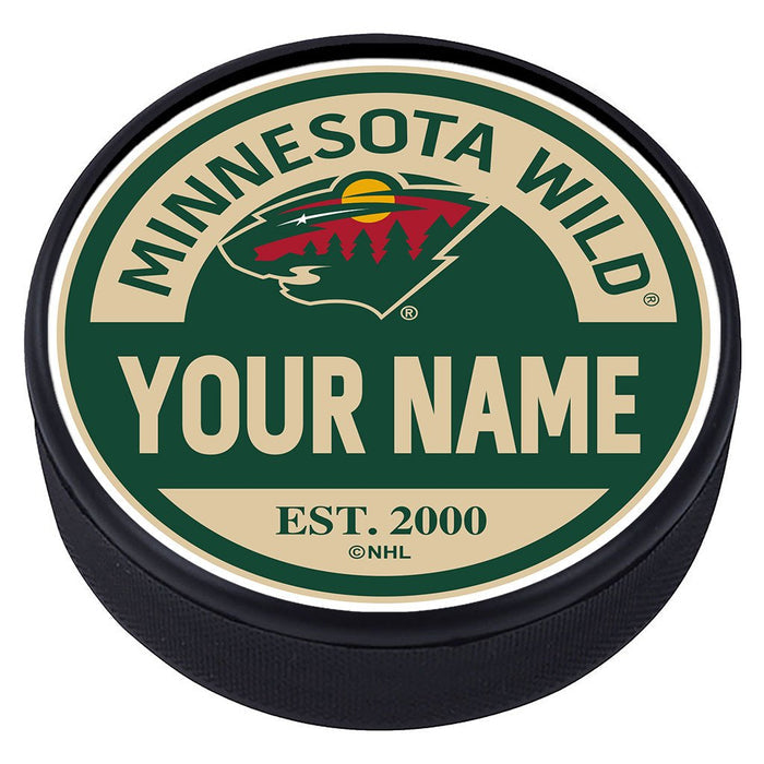 Minnesota Wild Puck - Personalized