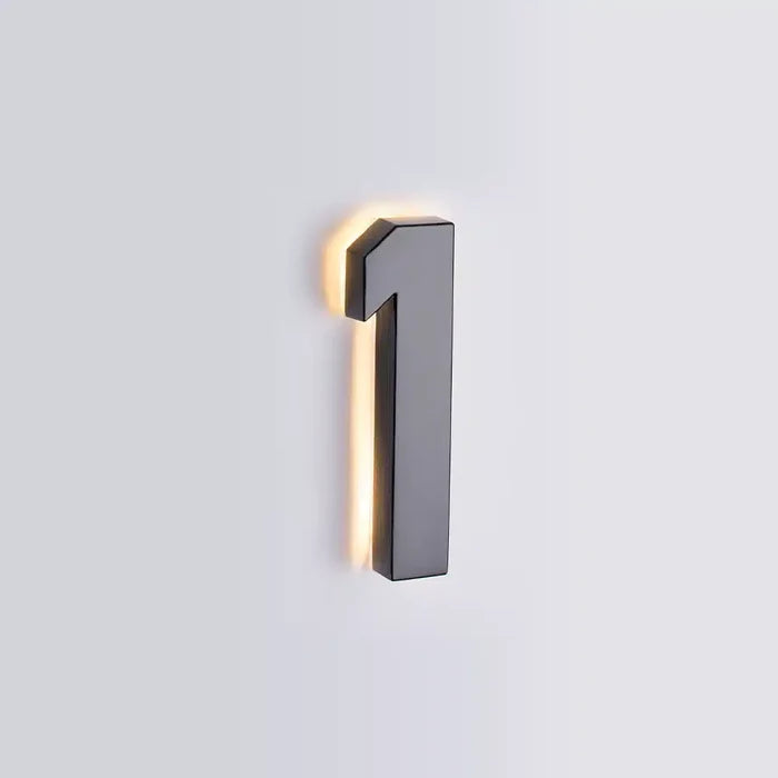 Modern 6" Backlit Led House Numbers, Taymor
