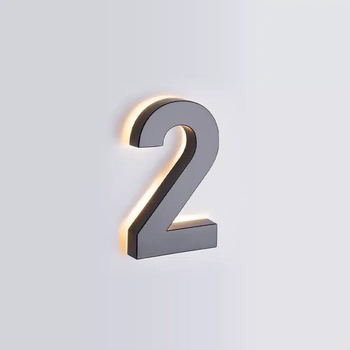 Modern 6" Backlit Led House Numbers, Taymor