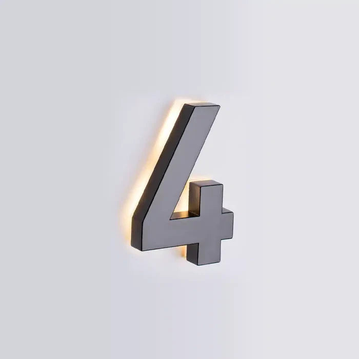 Modern 6" Backlit Led House Numbers, Taymor