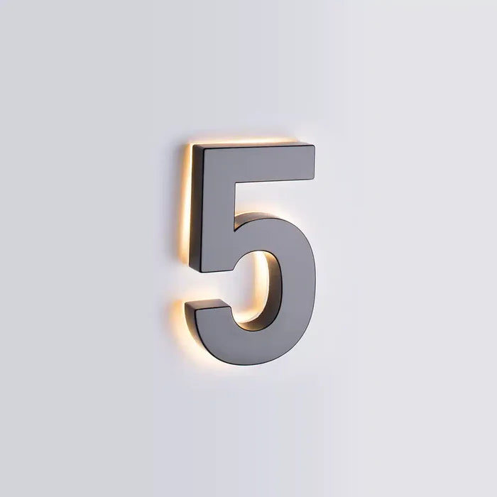 Modern 6" Backlit Led House Numbers, Taymor