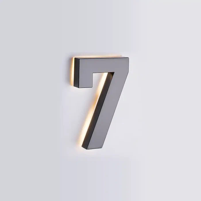 Modern 6" Backlit Led House Numbers, Taymor