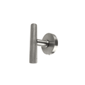 Modern T-Bar Door Handle & Door Knob Set | Knurled Design | Round Rosette | Stainless Steel 304