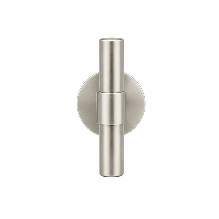 Modern T-Bar Thumb Turn Door Handle Set – 100mm Round Bar, Plain Barrel Design on 62mm Round Rosette | 304 Stainless Steel