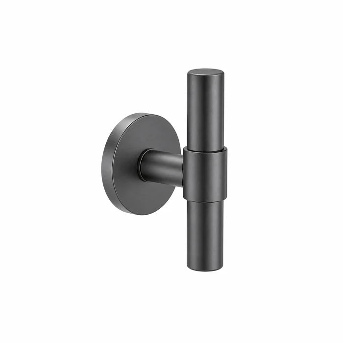 Modern T-Bar Thumb Turn Door Handle Set – 100mm Round Bar, Plain Barrel Design on 62mm Round Rosette | 304 Stainless Steel