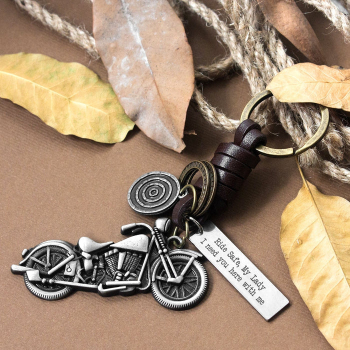 Motorcycle Keychain - Biker - To My Lady - I Love You - Gkx13006