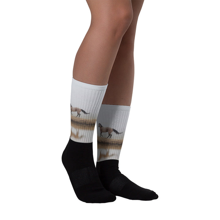 Mystical Beauty - Black foot socks