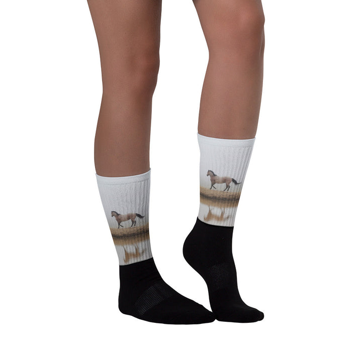 Mystical Beauty - Black foot socks
