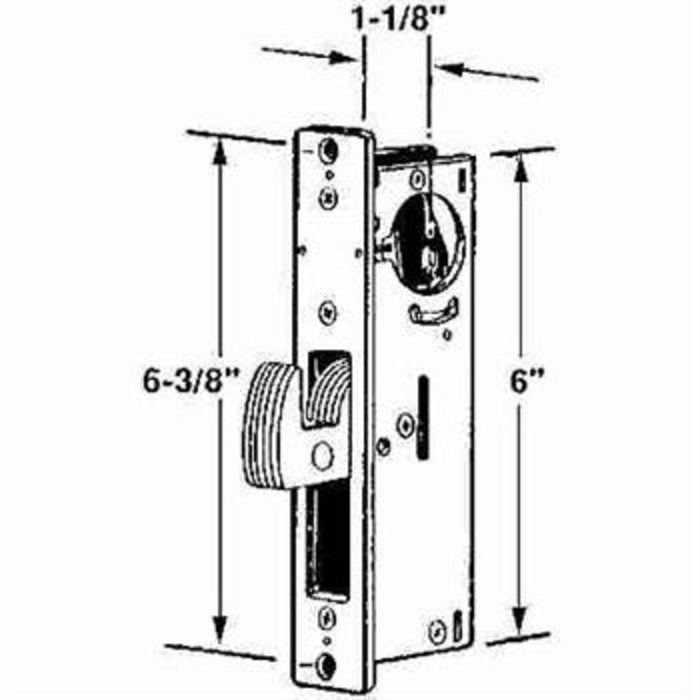 Narrow Stile 1 - 1/8" Backset Hook Throw Deadlock - Reflect Window & Door
