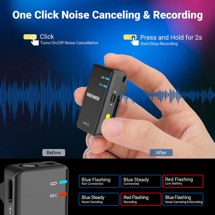 NEEWER CM28 Wireless Lavalier Microphone System