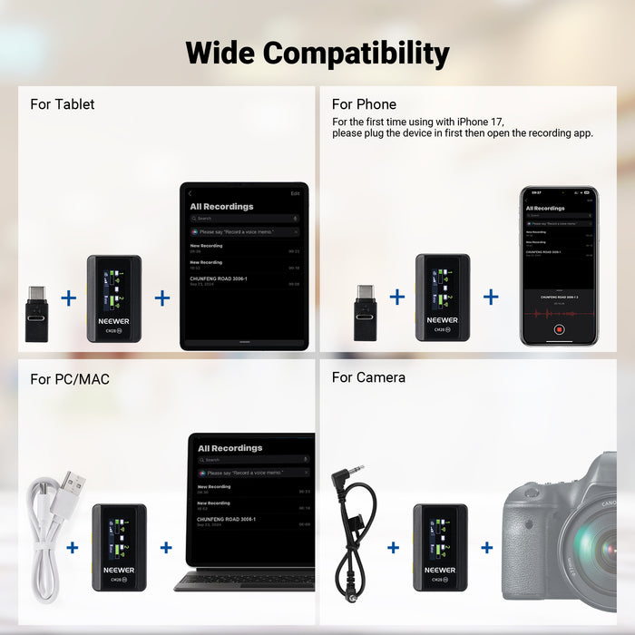 NEEWER CM28 Wireless Lavalier Microphone System