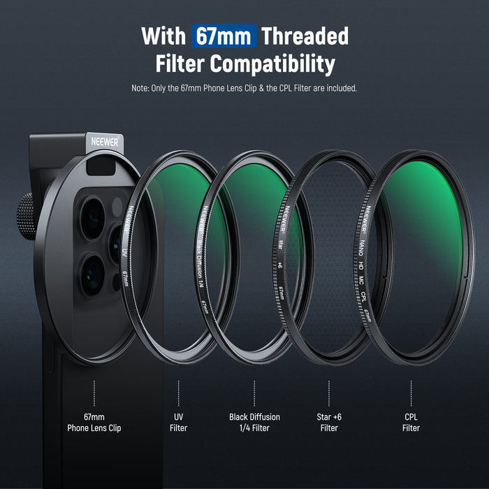 67mm widened filter diameter