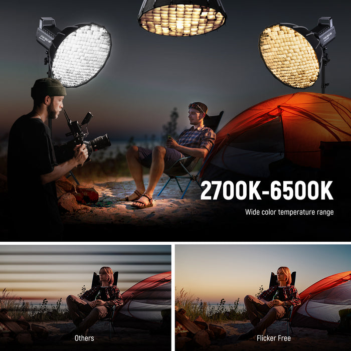 NEEWER FS150B Bi-Color Video Light offers wide color temperature range.