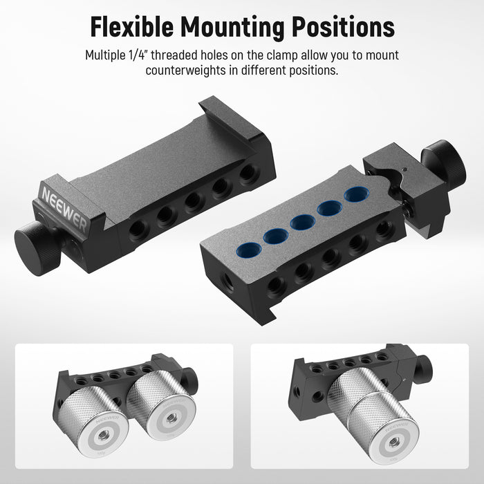 NEEWER GA001 Gimbal Counterweights and Clamp Kit for DJI