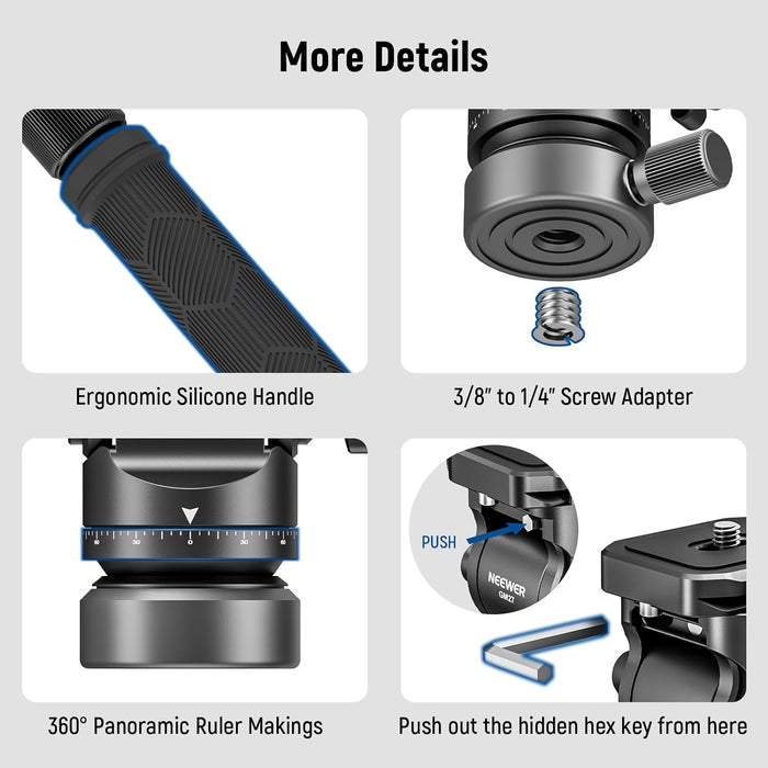 More details about the NEEWER GM27 Tripod Fluid Head
