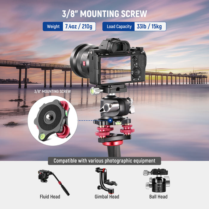 NEEWER LP64 Leveling Base has universal compatibility