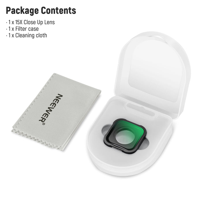 Package Contents of the NEEWER LS-31 15X Macro Lens
