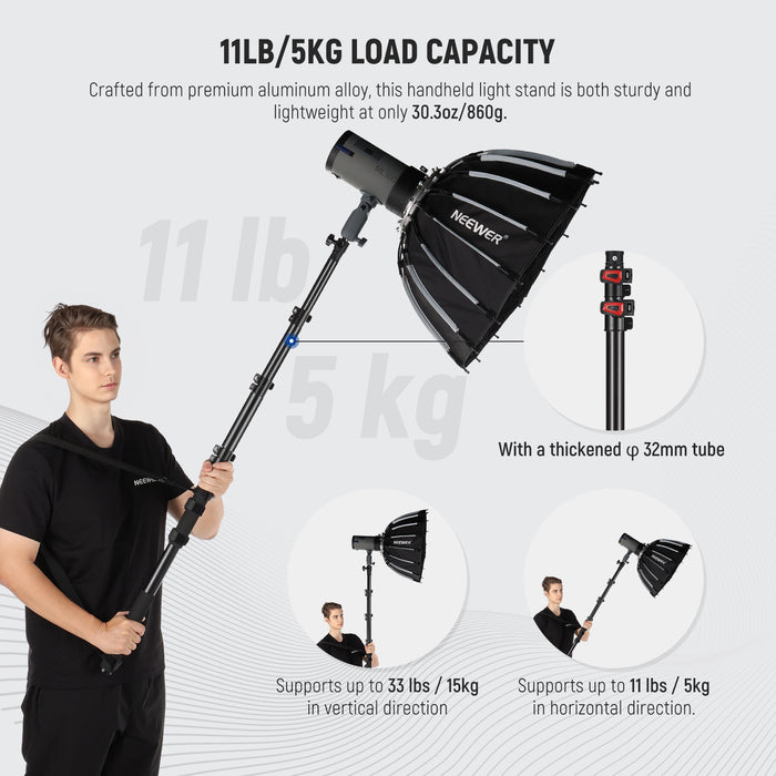 NEEWER MS-230C 7.5ft/230cm Handheld Light Stand