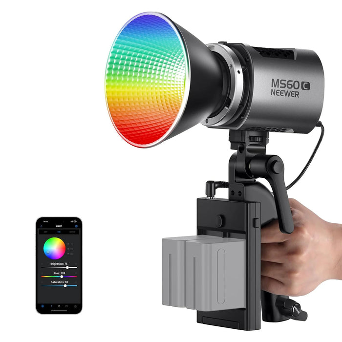 NEEWER MS60C RGB LED Video Light Handheld Spotlight