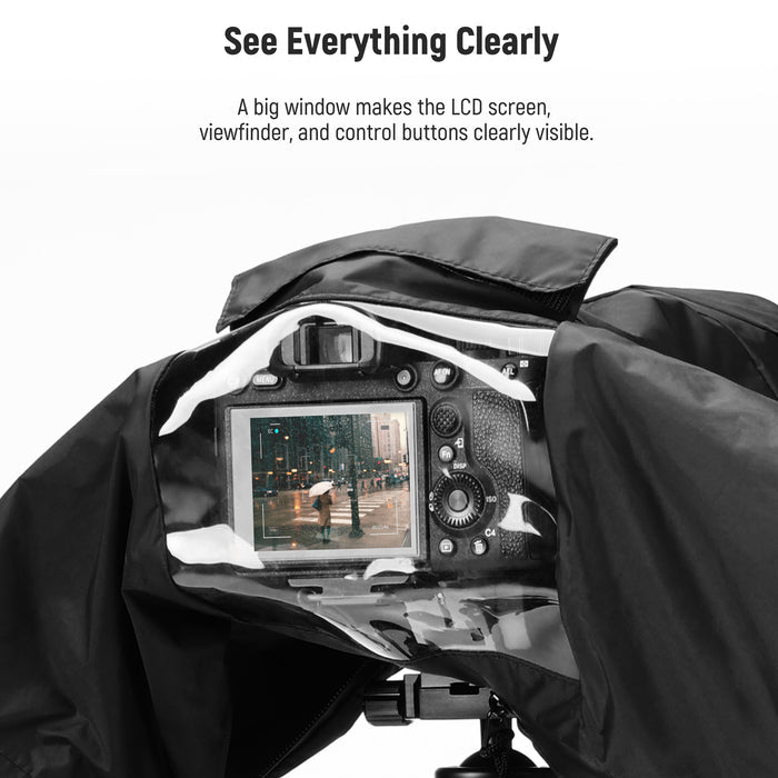 NEEWER Durable Camera Rain Cover ensures you to see everything clearly.