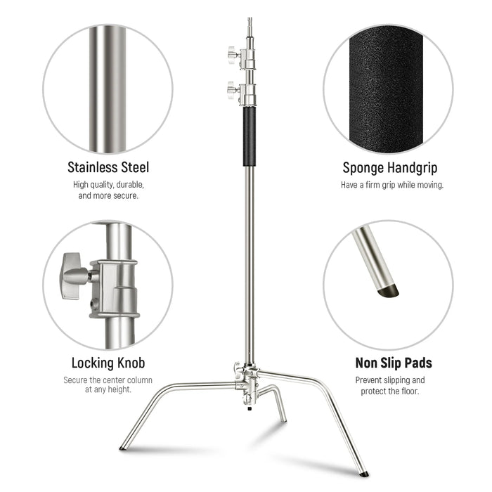 NEEWER SC340AC C Stand is made of Stainless Steel