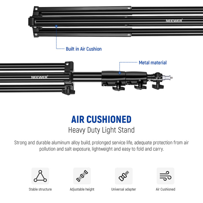 NEEWER ST-280AC Air Cushioned Heavy Duty Light Stand