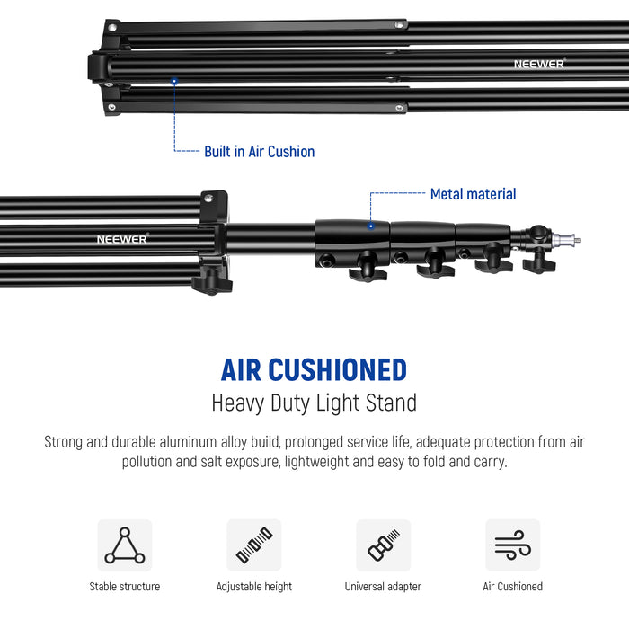 NEEWER ST-400AC 400cm Heavy Duty Light Stand is easy to carry.