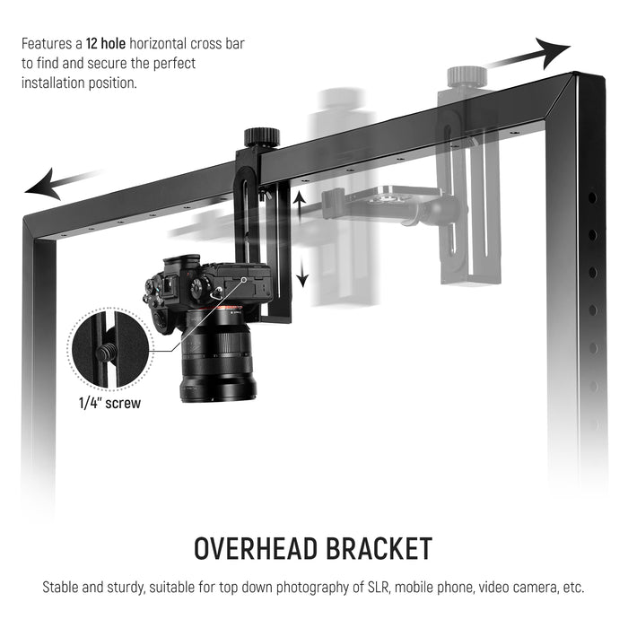 12 mounting points on the crossbar let you freely select positions