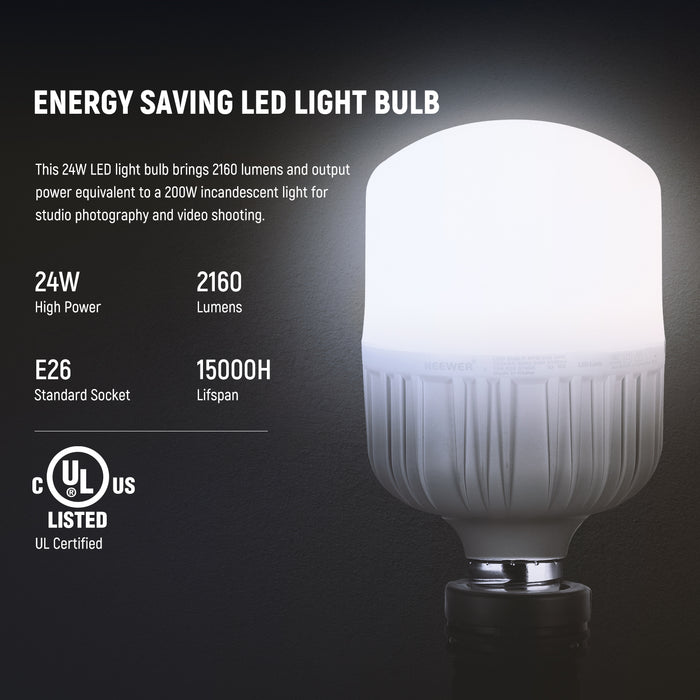 This 24W LED light bulb brings 2160 lumens