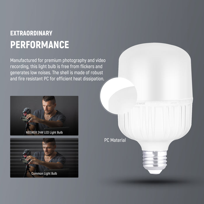 The shell of the light bulb is made of robust and fire resistant.