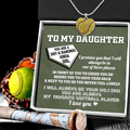 New Softball Heart Necklace - Softball - To My Granddaughter - I Will Alaways Be Your No.1 Fan - Gnep23016