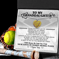 New Softball Heart Necklace - Softball - To My Granddaughter - I Will Always Be Your No.1 Fan - Gnep23019