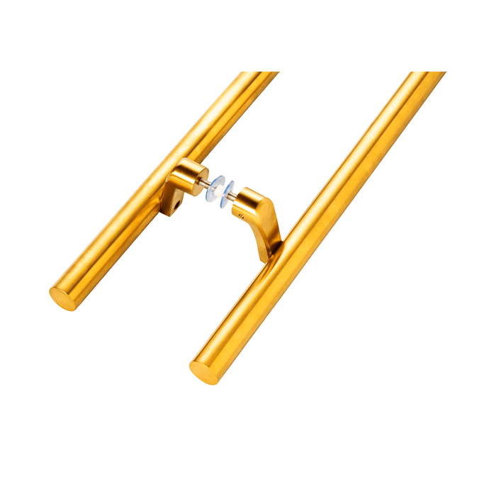 Offset Mount Mid-Post Attachment - for Round  Ladder Pulls Stainless Steel 304 PVD Gold (2pairs)