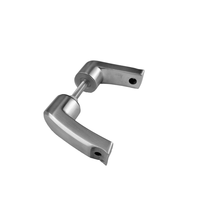 Offset Mount Mid-Post Attachment - for Round  Ladder Pulls Stainless Steel 304 Satin Steel (2pairs)