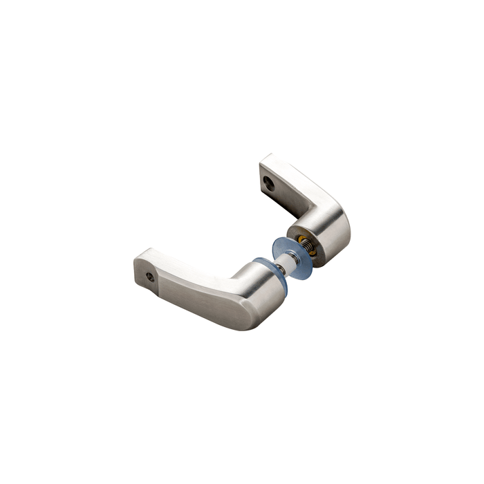 Offset Mount Mid-Post Attachment - for Round  Ladder Pulls Stainless Steel 304 Satin Steel (2pairs)