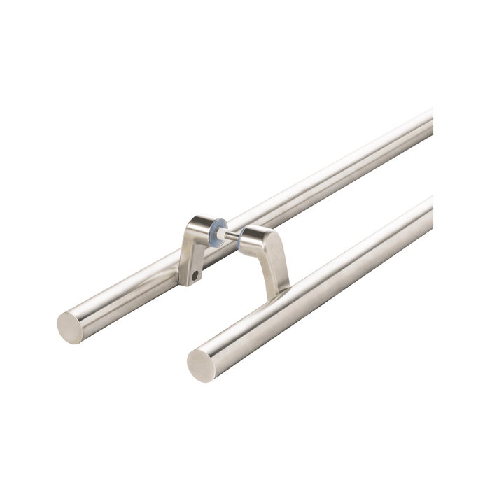 Offset Mount Mid-Post Attachment - for Round  Ladder Pulls Stainless Steel 304 Satin Steel (2pairs)