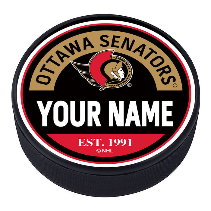 Ottawa Senators Puck - Personalized