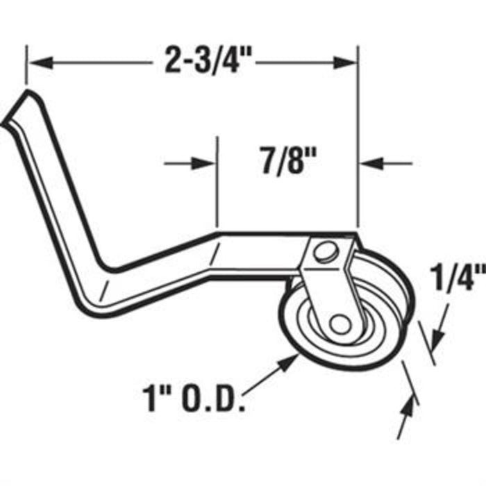 Patio Screen Door 1" Center Groove Steel Ball Bearing Spring Tension Roller - Reflect Window & Door