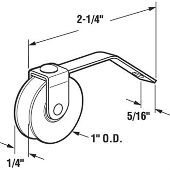 Patio Screen Door 1" Nylon Ball Bearing Spring Tension Roller for Academy Mfg. Doors - Reflect Window & Door