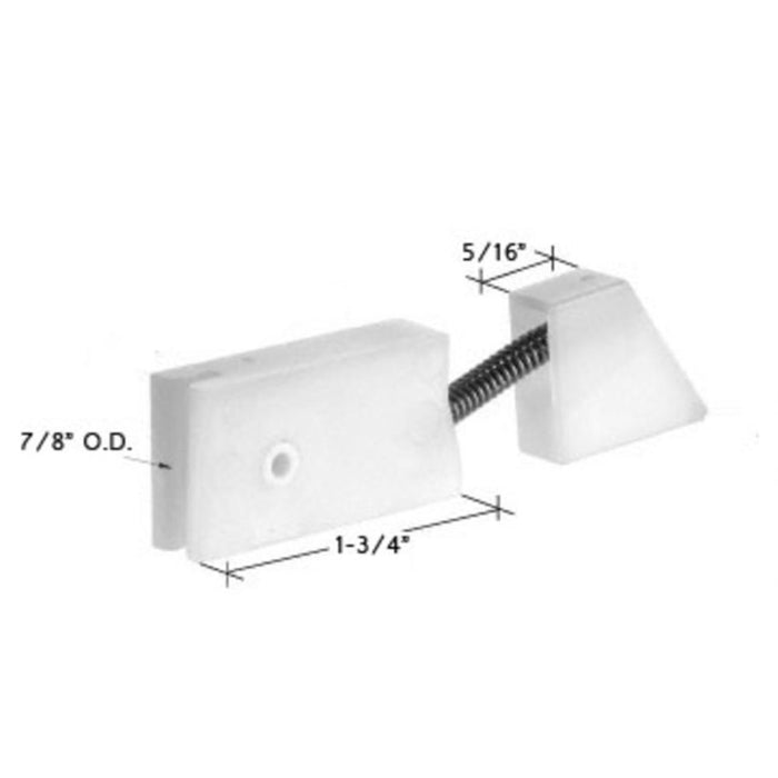 Patio Screen Door 7/8" Nylon Center Groove Roller with Two Piece Plastic Housing - Reflect Window & Door