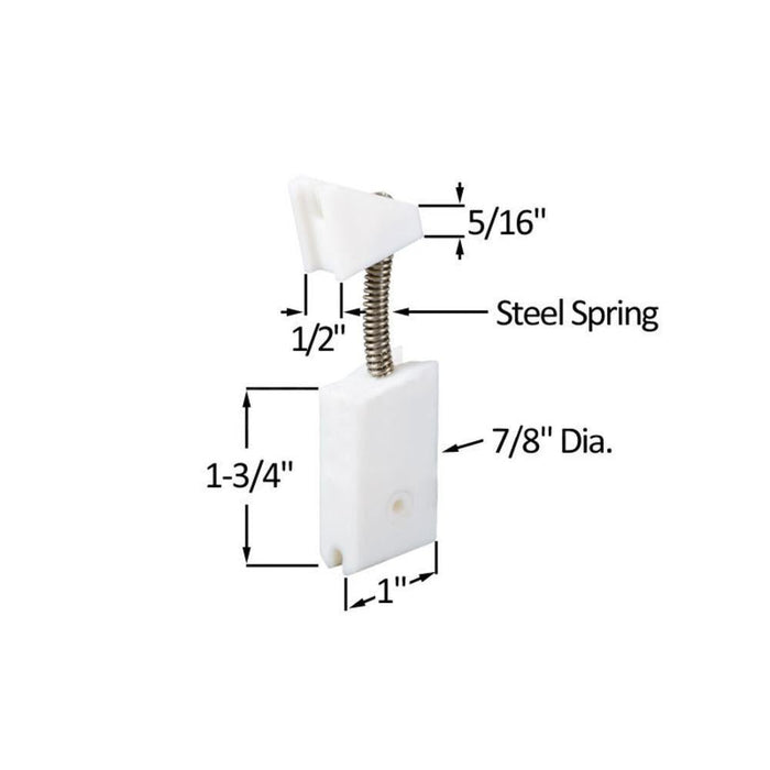 Patio Screen Door 7/8" Nylon Center Groove Roller with Two Piece Plastic Housing - Reflect Window & Door